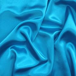*Ткань Атлас-сатин, цвет Голубой (на отрез)  в Ишим