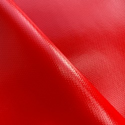Ткань ПВХ 600 гр/м2 плотная, Красный (Ширина 150см), на отрез  в Ишим