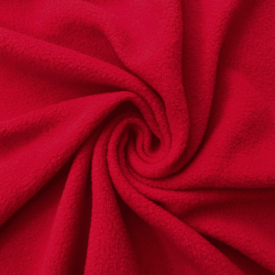 Флис Односторонний 130 гр/м2, цвет Красный (на отрез)  в Ишим