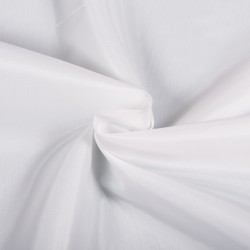 Ткань подкладочная Таффета 190Т, цвет Белый (на отрез)  в Ишим