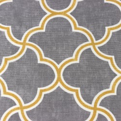 Интерьерная ткань Дак (DUCK), принт &quot;Орнамент на Сером&quot; (на отрез)  в Ишим