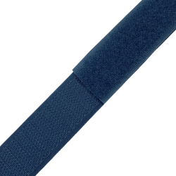 Контактная лента 25мм цвет Синий (велькро-липучка, на отрез)  в Ишим