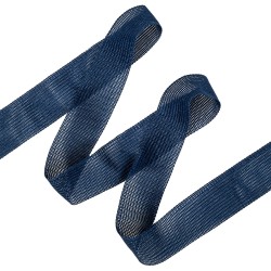 Окантовочная лента-бейка, цвет Синий 22мм (на отрез)  в Ишим