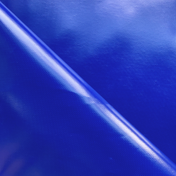 Ткань ПВХ 450 гр/м2, Синий (Ширина 160см), на отрез  в Ишим