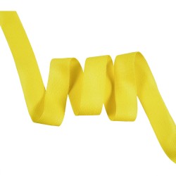 Окантовочная лента-бейка, цвет Жёлтый 22мм (на отрез)  в Ишим